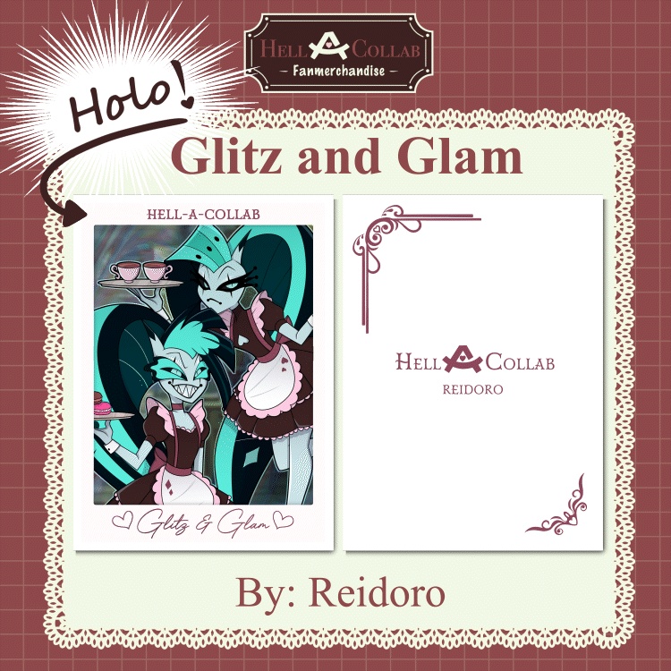 [HB] Glitz & Glam Trading Card • Hellacollab Maid Cafe Collection
