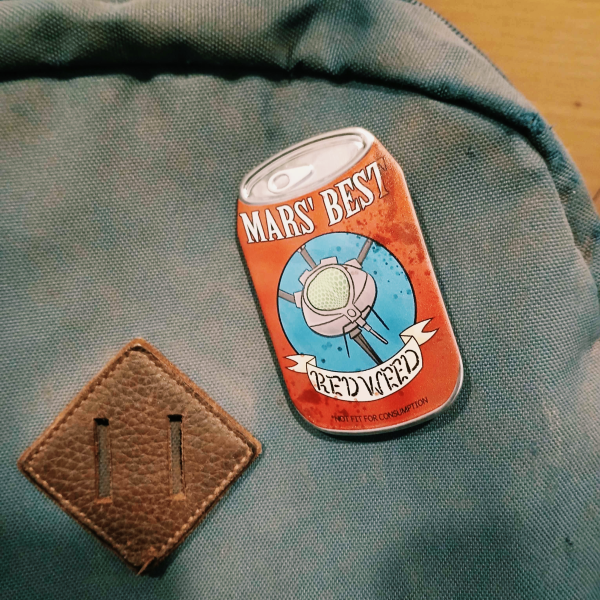 RED WEED Can Badge