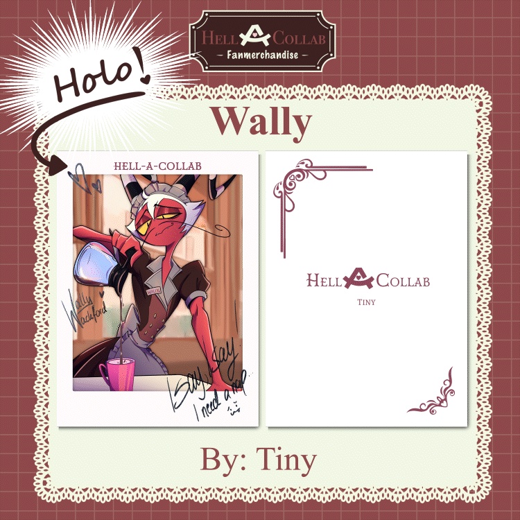 Wally | Holographic Photocard | Hell-a-Collab