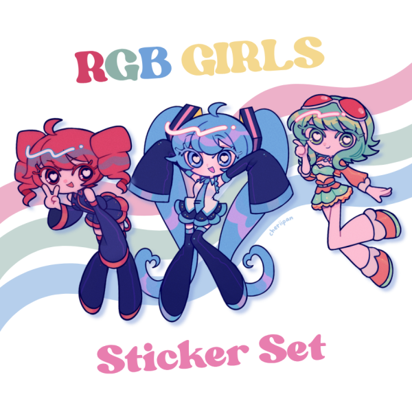 RGB Girls Sticker Set