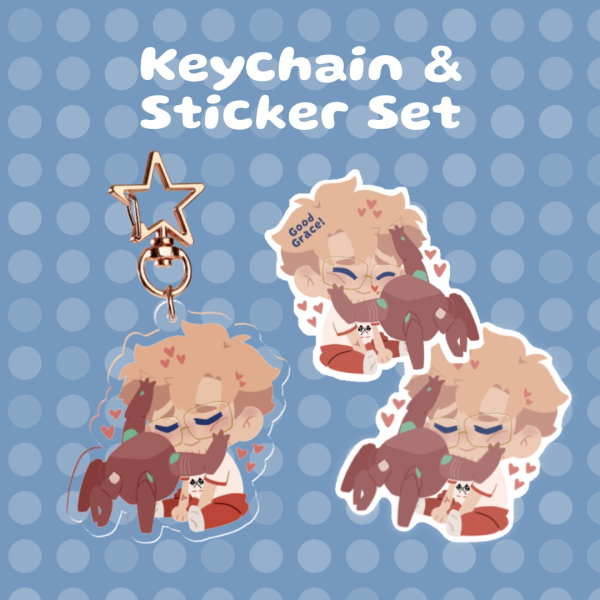 Good Grace! Keychain & Sticker Set