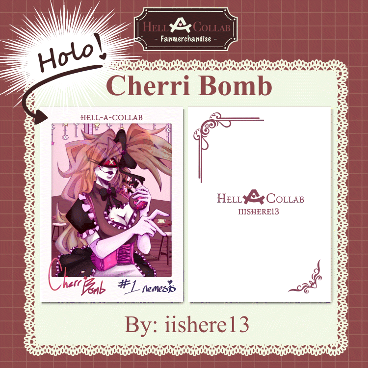 Cherri Bomb | Holographic Photocard | HellACollab Maid Collection