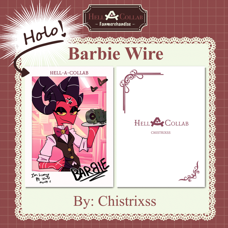Barbie Holographic Photocard || Maid Cafe Hell-a-Collab