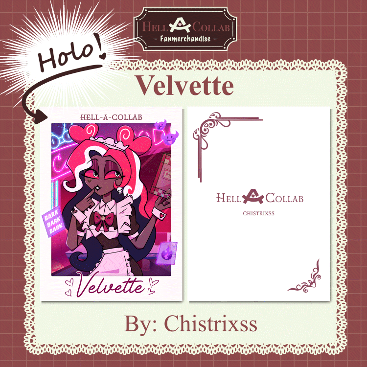 Velvette Holographic Photocard || Maid Cafe Hell-a-Collab