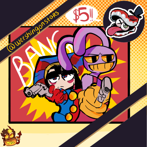 Pomni and Jax Sticker