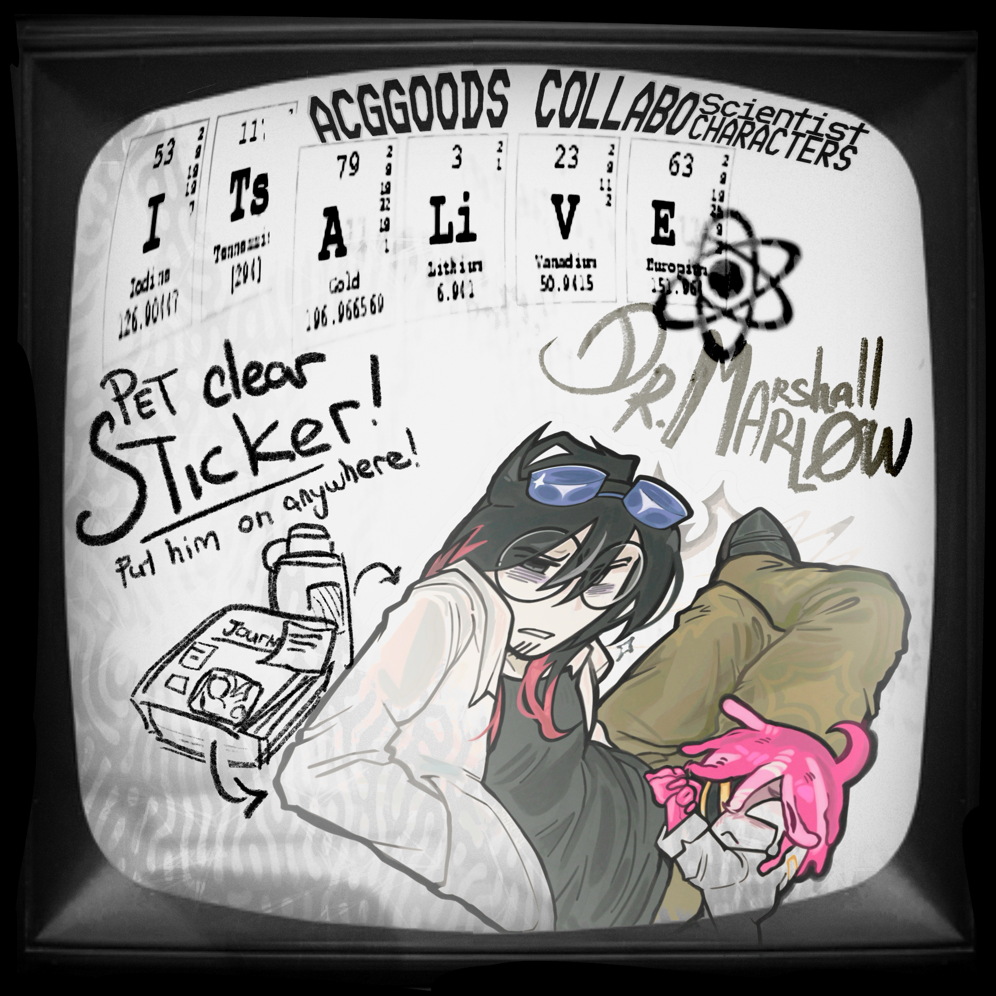 Dr. Marshall Marlow - PET DIE CUT STICKER