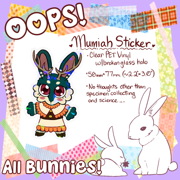 Mumiah - Clear PET Vinyl Sticker