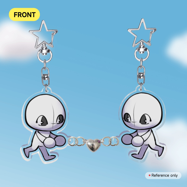 YCH Heart Magnet Pairing Keychains