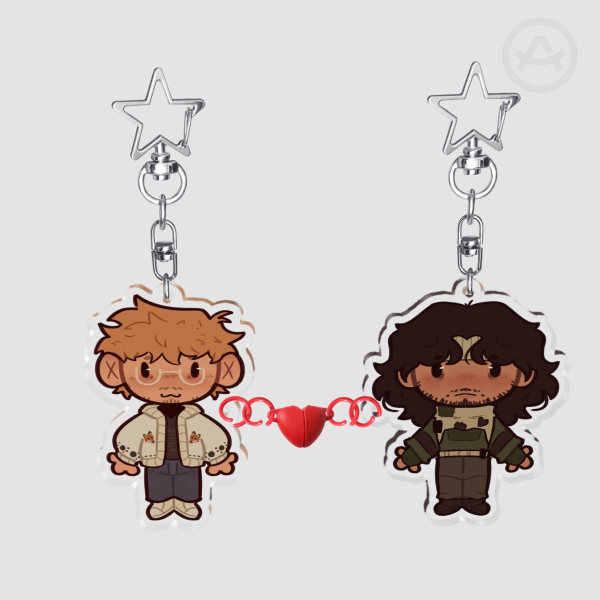 Grace & Simon Magnet Keychain