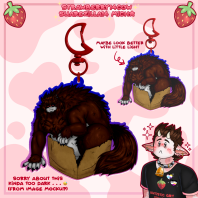 Cutie big Werewolf in box Sero Wolf [OC] - Colored Edge Acrylic Keychains