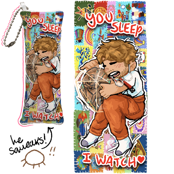 Grace & Rocky Mini Body Pillow Keychain