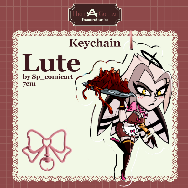 Lute Acrylic Keychains "Maid Cafe Hell-a-Collab"