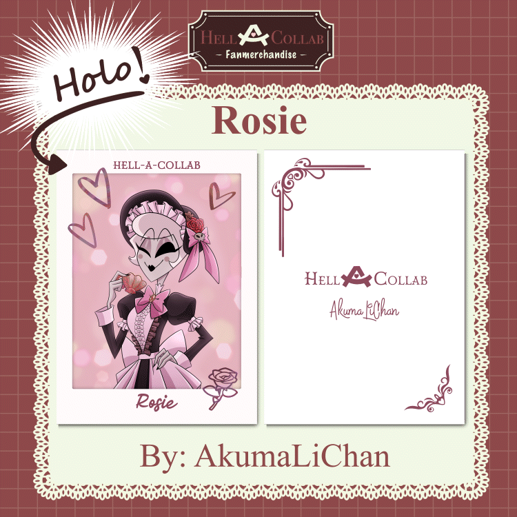 Rosie Holo Photocard Maid Cafe Hell-A-Collab