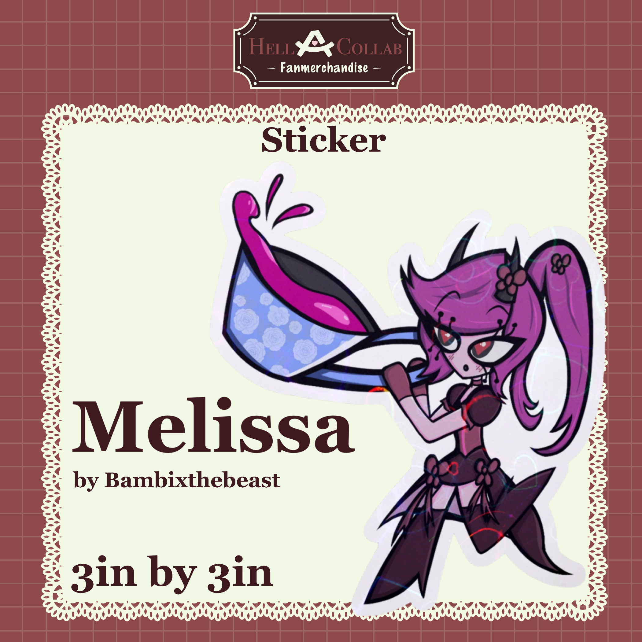 Maid Melissa Sticker || Maid Cafe Hell-a-Collab