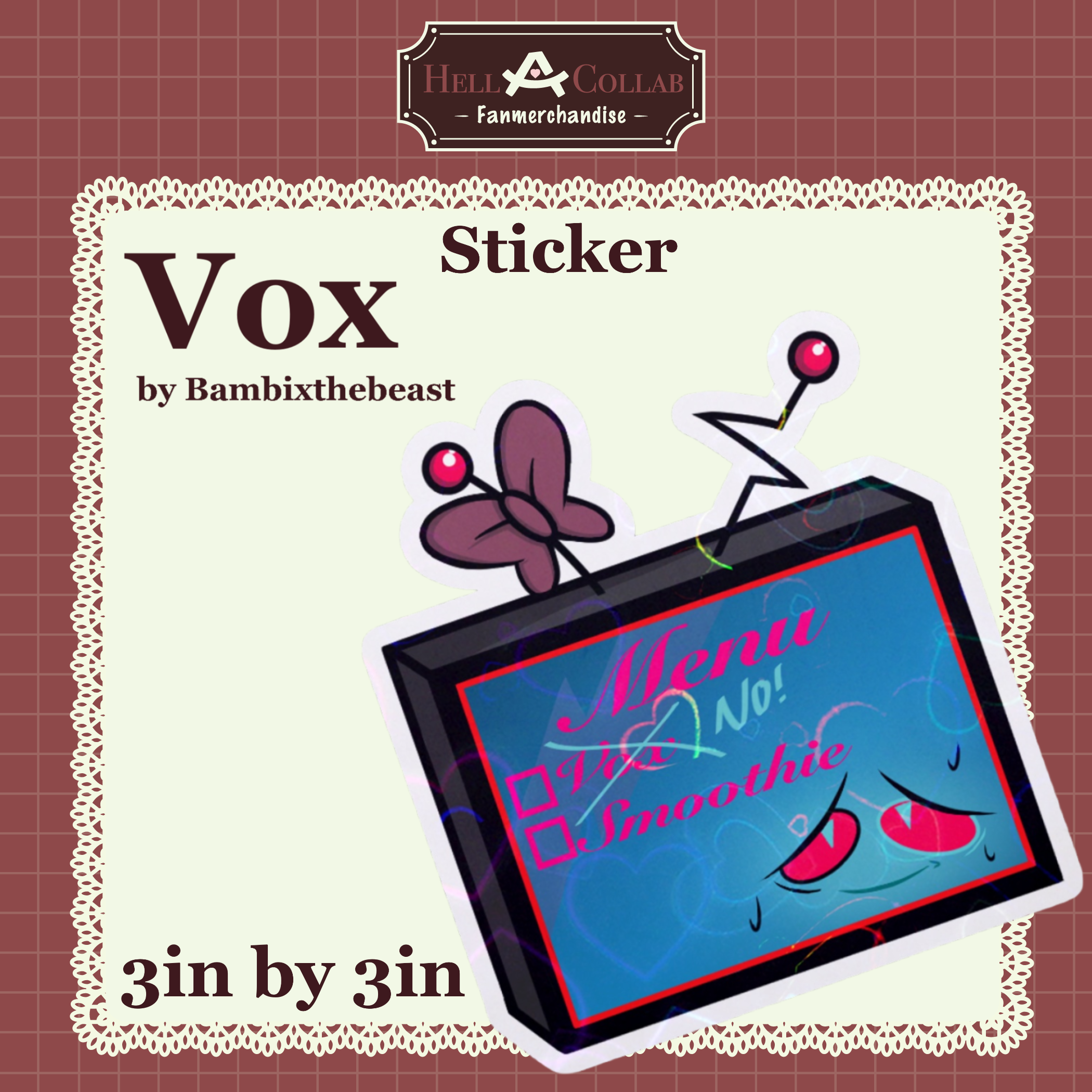 Butler Vox Sticker || Maid Cafe Hell-a-Collab