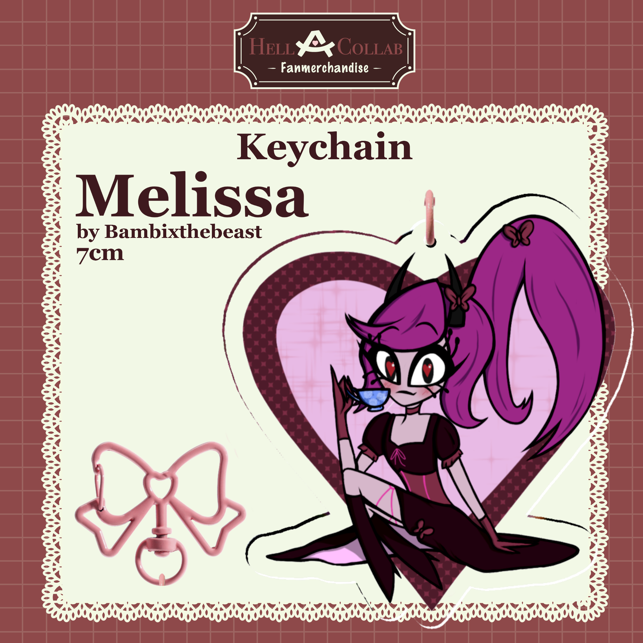 Maid Melissa Keychain || Maid Cafe Hell-a-Collab