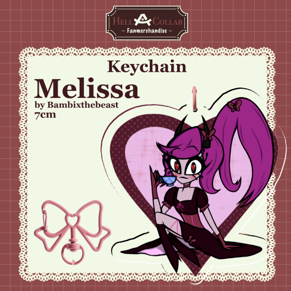 Maid Melissa Keychain || Maid Cafe Hell-a-Collab