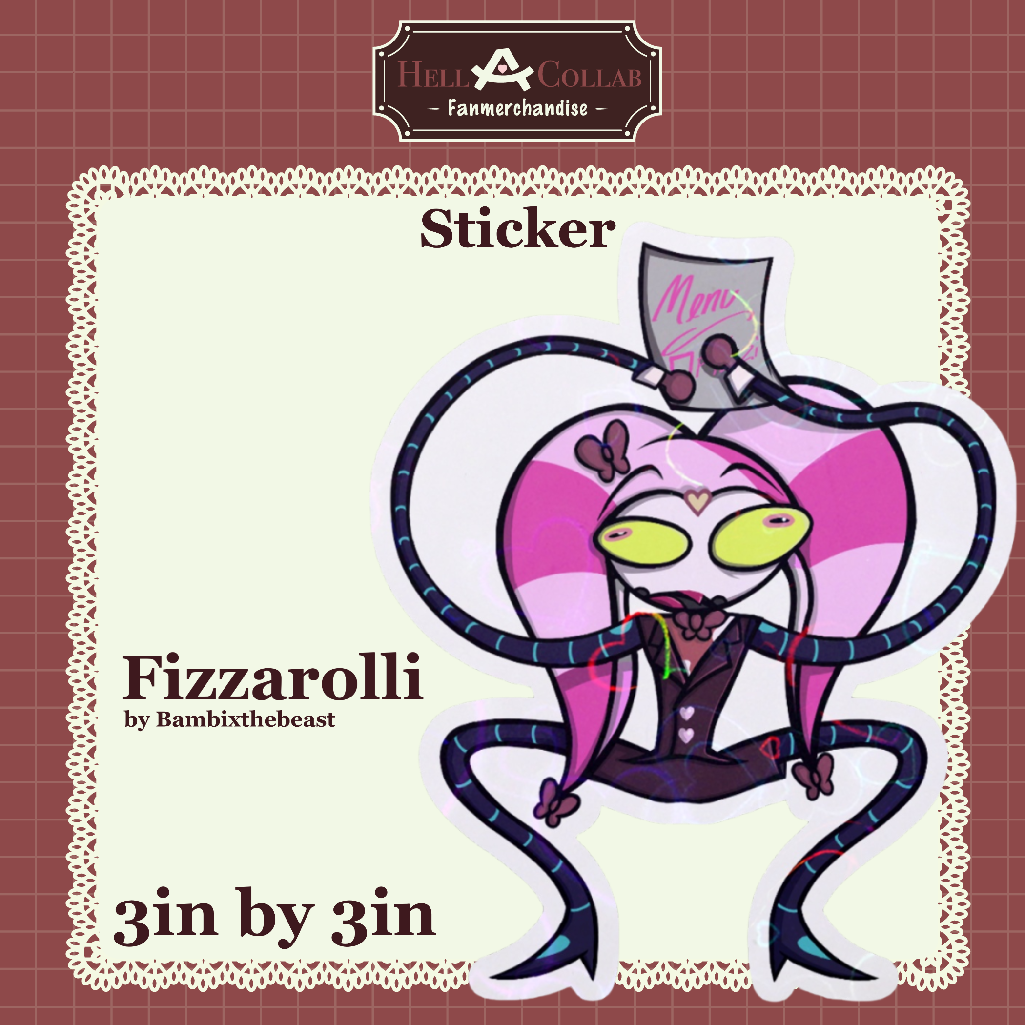 Butler Fizzarolli sticker || Maid Cafe Hell-a-Collab