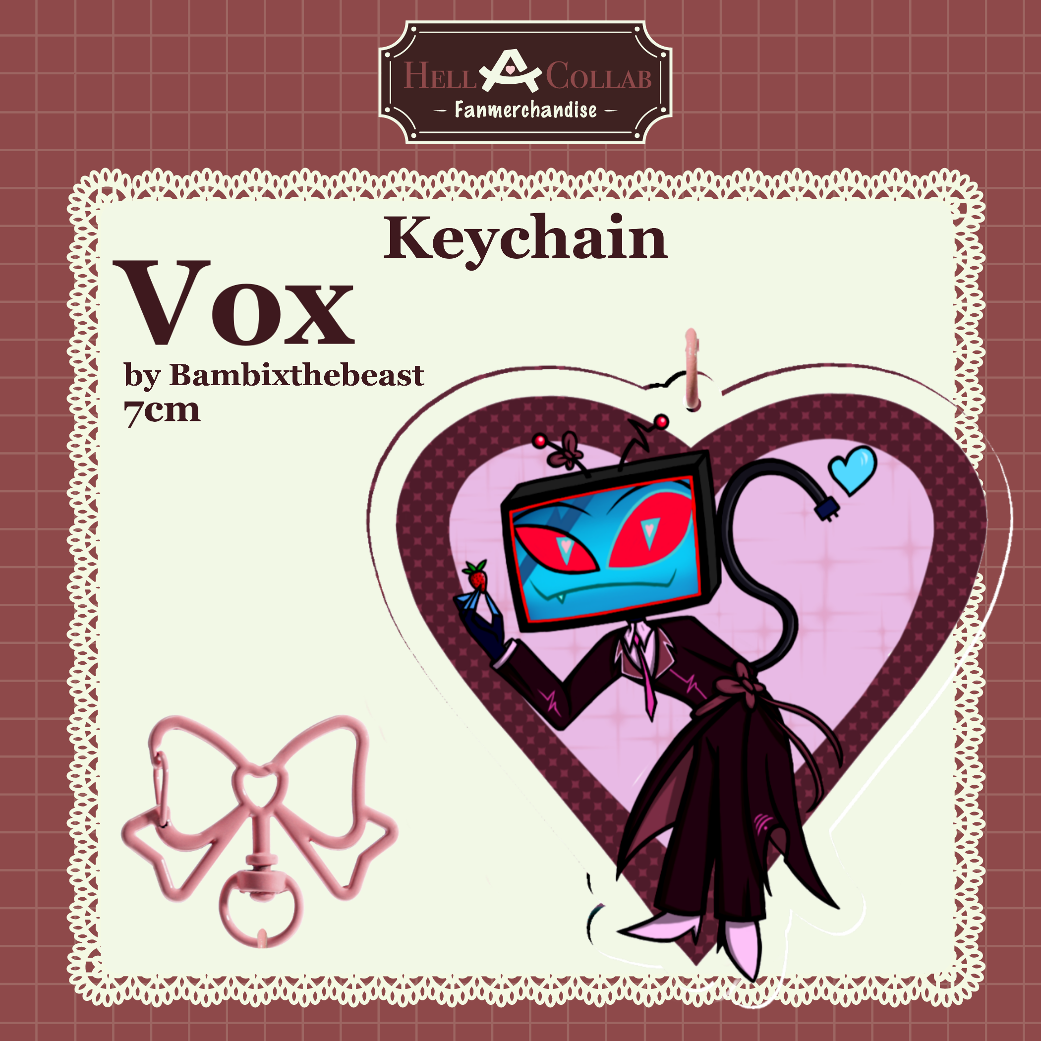 Butler Vox Keychain || Maid Cafe Hell-a-Collab