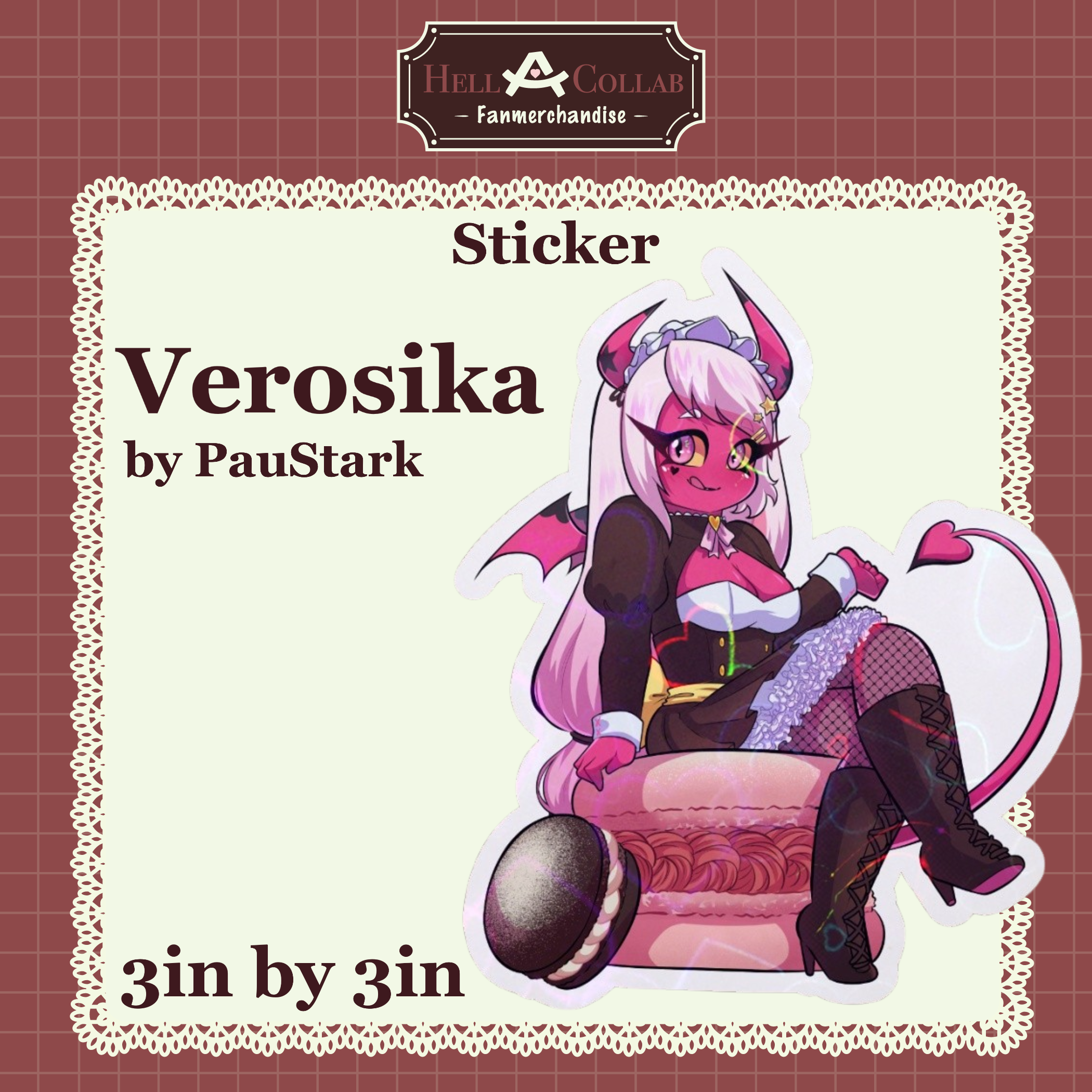 Verosika Maid Cafe || Sticker || Hell-a-Collab