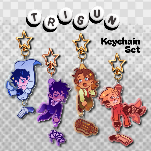Trigun Hanging Keychain Set