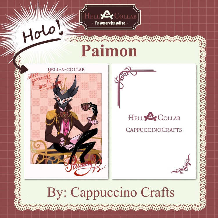 Paimon || Holo Photocard || Maid Cafe Hell-a-Collab