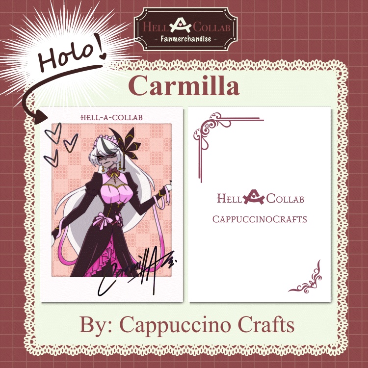Carmilla || Holo Photocard || Maid Cafe Hell-a-Collab