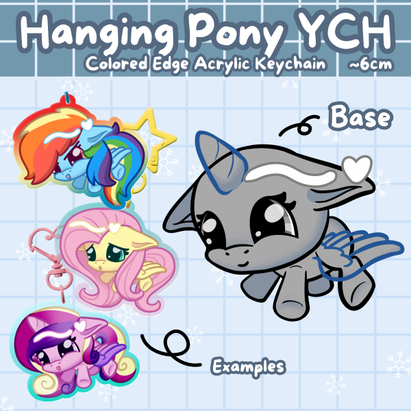 [YCH] Acrylic Keychain - Hanging Pony