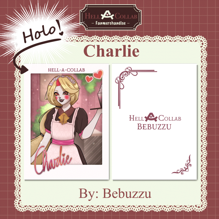 Charlie Holographic Photocard || Maid Cafe Hell-a-Collab