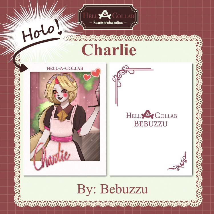 Charlie Holographic Photocard || Maid Cafe Hell-a-Collab