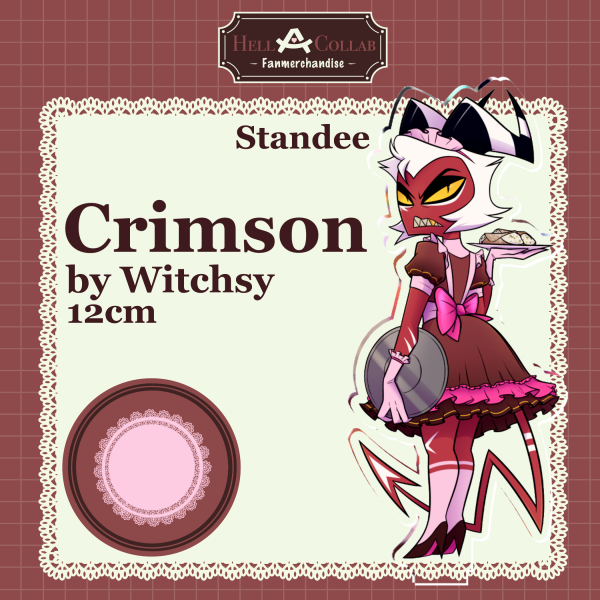 Crimson Clear Acrylic Standee || Maid Cafe Hell-a-Collab