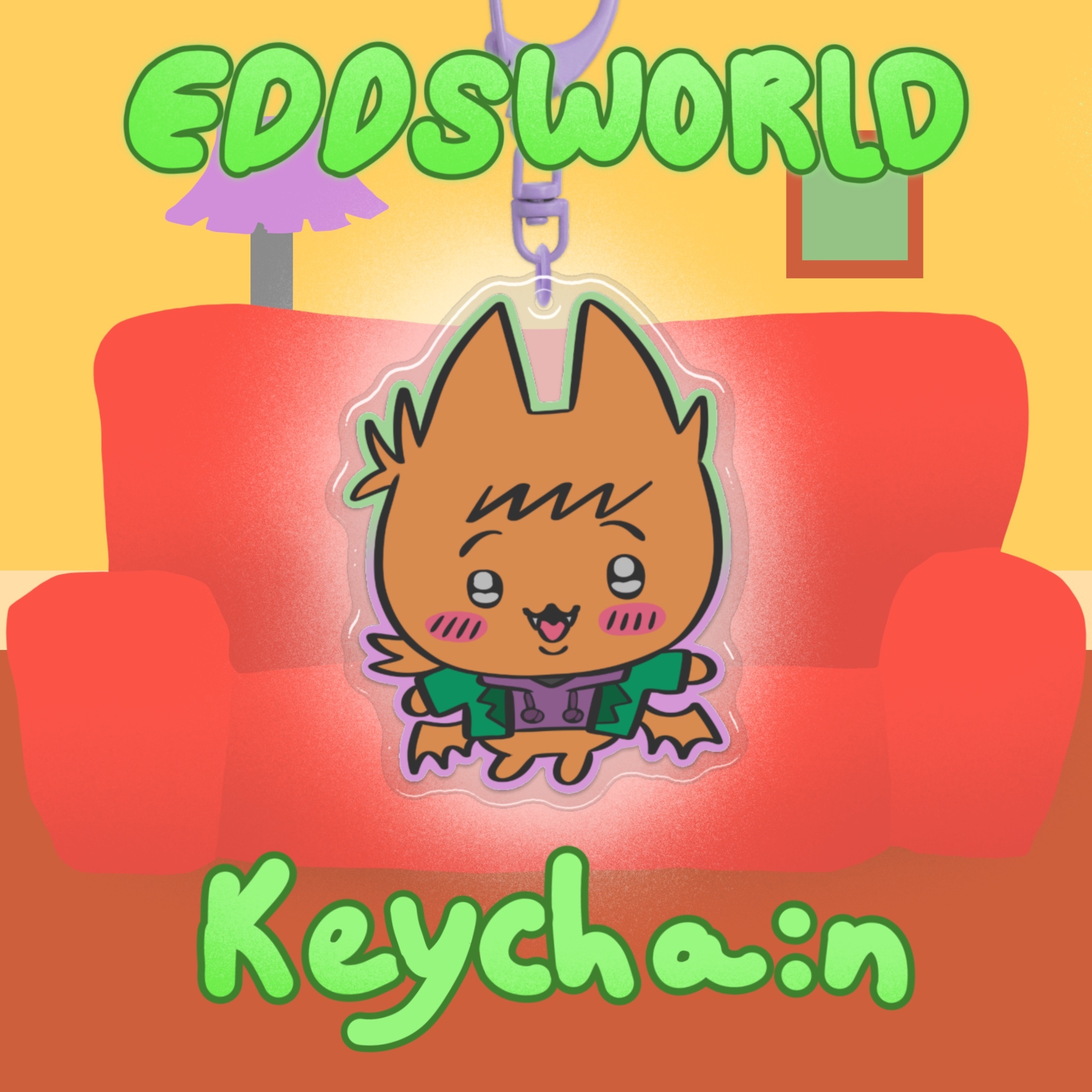 Matt Eddsworld Epoxy Acrylic Keychain