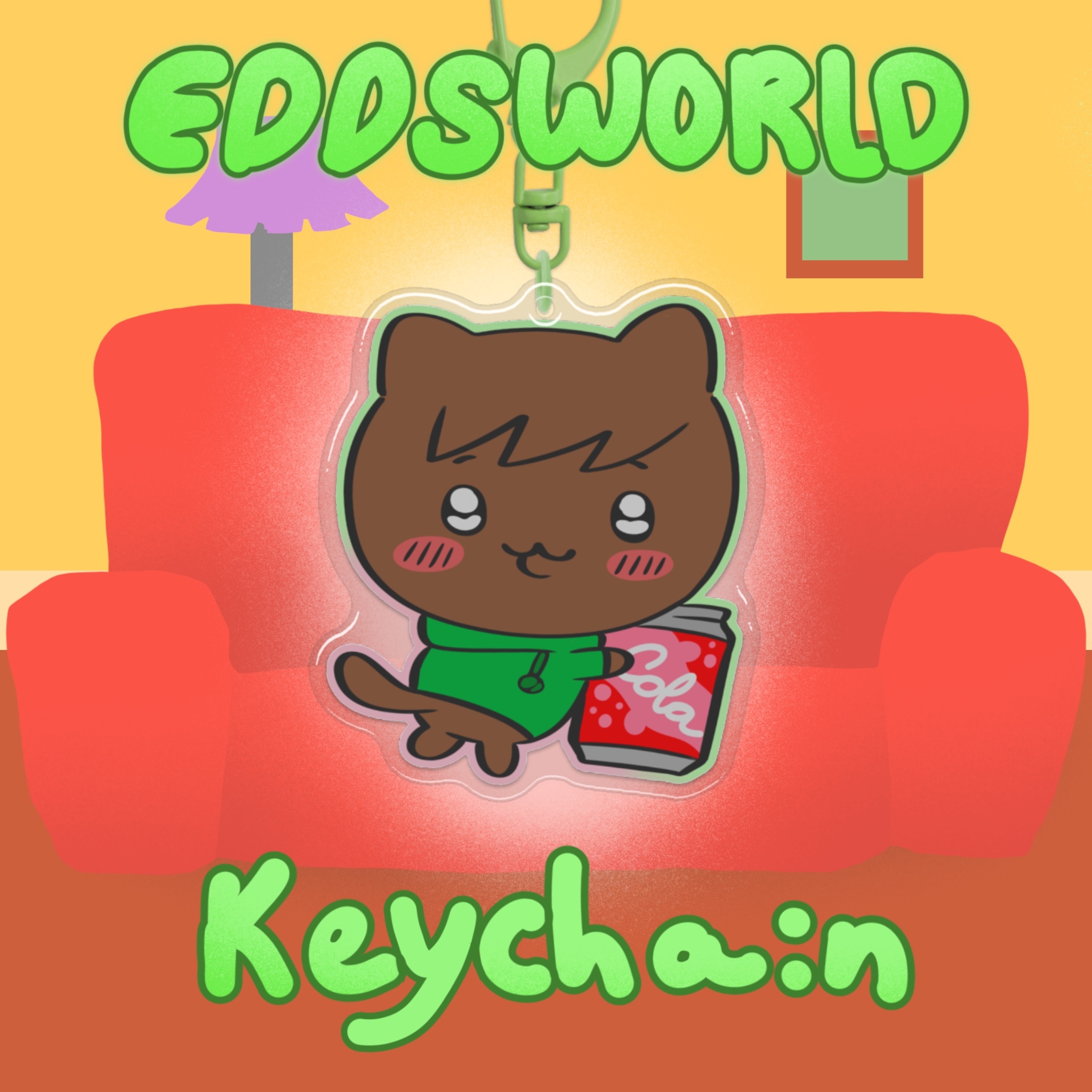 Edd Eddsworld Epoxy Acrylic Keychain