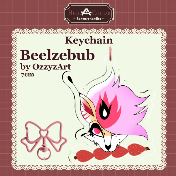 Beezlebub- Keychain- Maid Cafe Hell-a-Collab