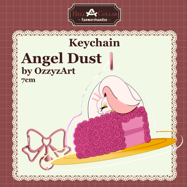 Angel Dust- Keychain- Maid Cafe- Hell-a-Collab