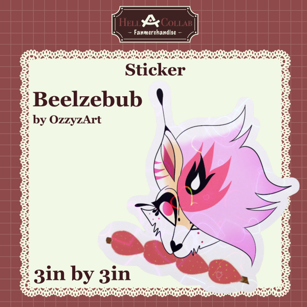 Beelzebub- Sticker- Maid Cafe Hell-a-Collab
