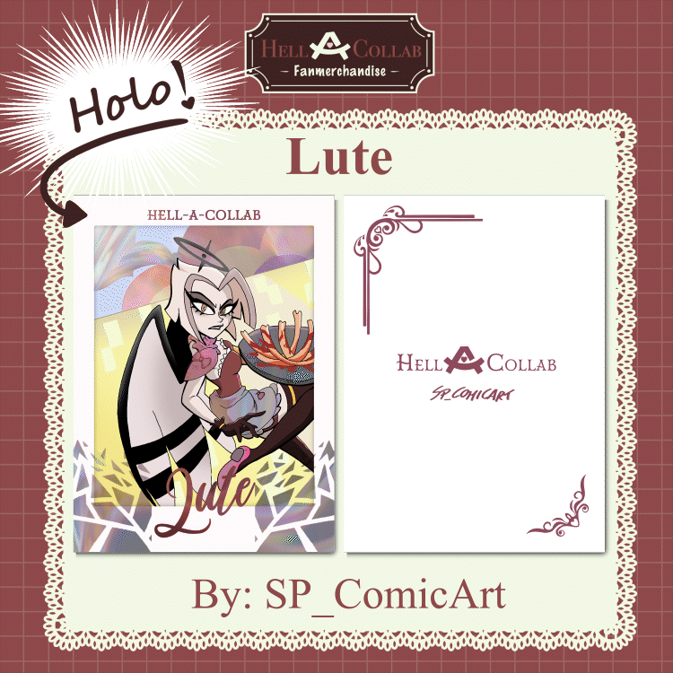 Lute Holographic card "Maid Cafe Hell-a-Collab"