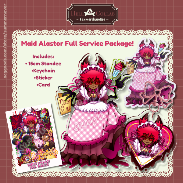 Maid Alastor' FULL Bundle – Hellacollab Maid Cafe Collection || Demon Human Alastor's Shadow
