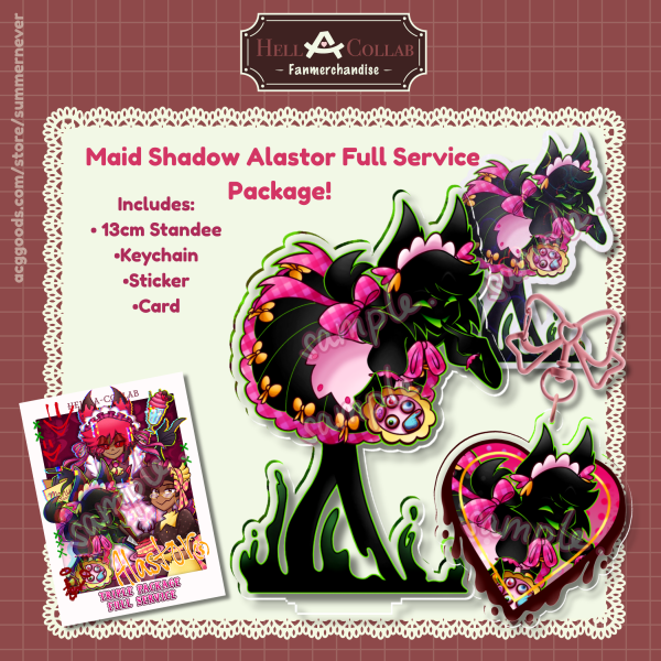 Maid Alastor's Shadow FULL Bundle – Hellacollab Maid Cafe Collection || Demon Human Alastor's Shadow
