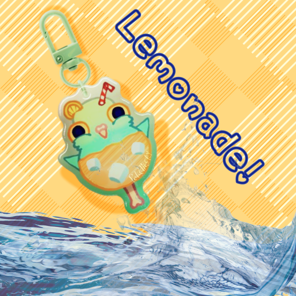 Lemonade Pigeon Drumstick Epoxy Keychain