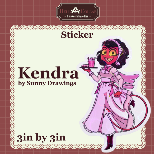 Kendra (Barbie's girlfriend) - Maid café Hell-A-Collab Die Cut Stickers