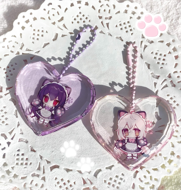 ♡ Totono Cat Maids - Bundle Set - Heart Gemstone Charms by: meowmegu ♡