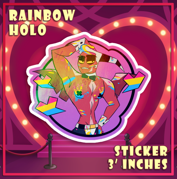 Paint Splatter || Jesse || Pan Pride (Colored Edge Stickers)