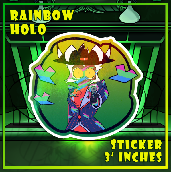 Paint Splatter || Crimson || Poly Pride (Colored Edge Stickers)