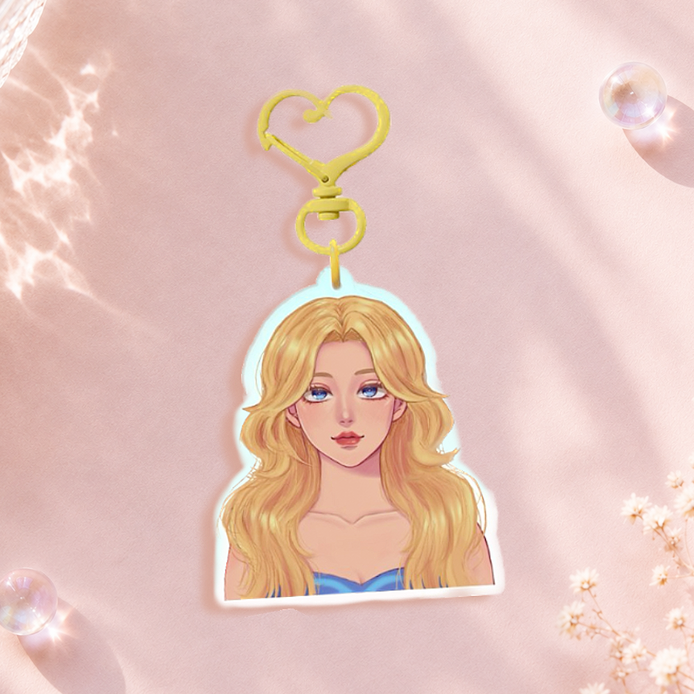 Stardew Valley Haley Colored Edge Acrylic Keychain