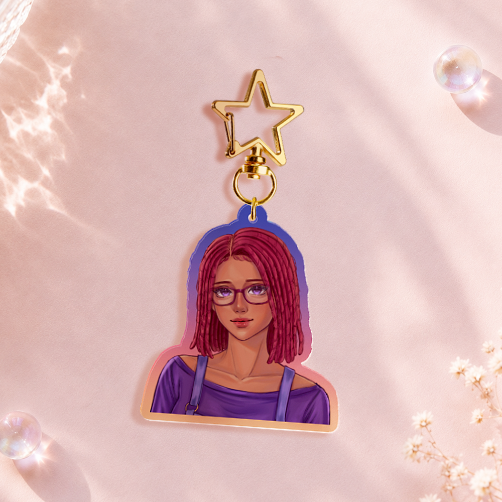 Stardew Valley Maru Colored Edge Acrylic Keychain