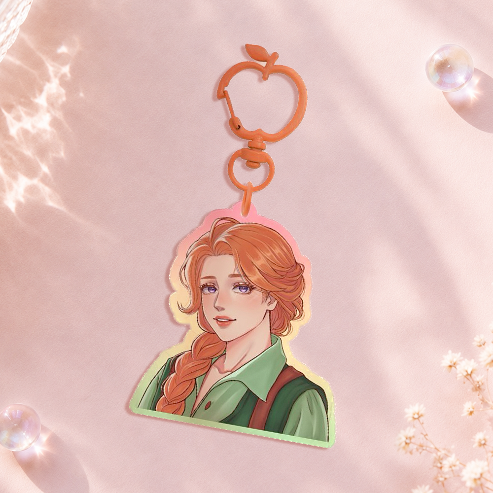 Stardew Valley Leah Colored Edge Acrylic Keychain