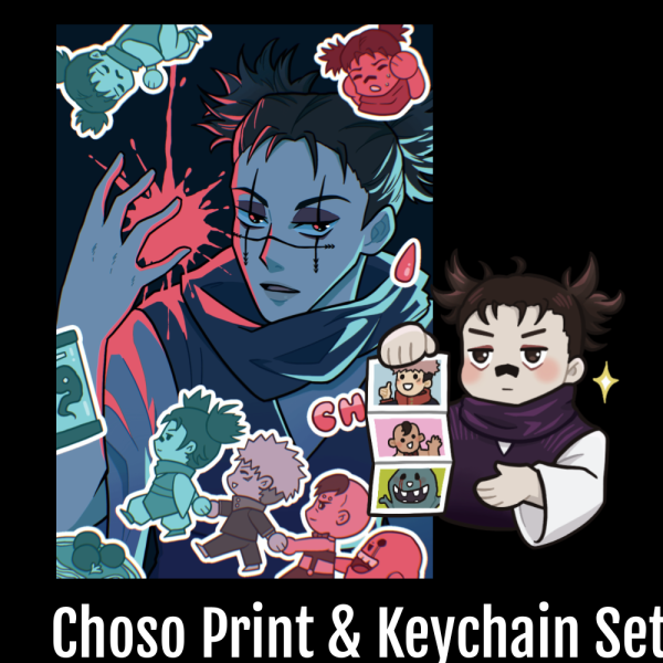 Choso Print & Keychain Set