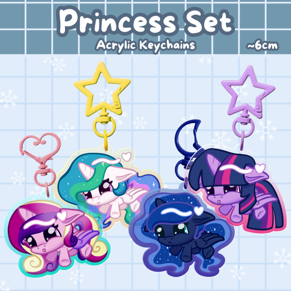 [MLP] Acrylic Keychain - Princess Set