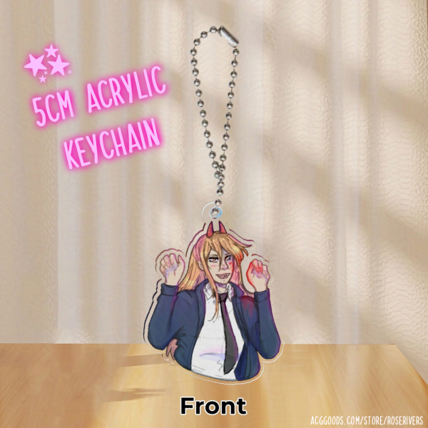 Power - 5CM Clear Acrylic Keychain Charm